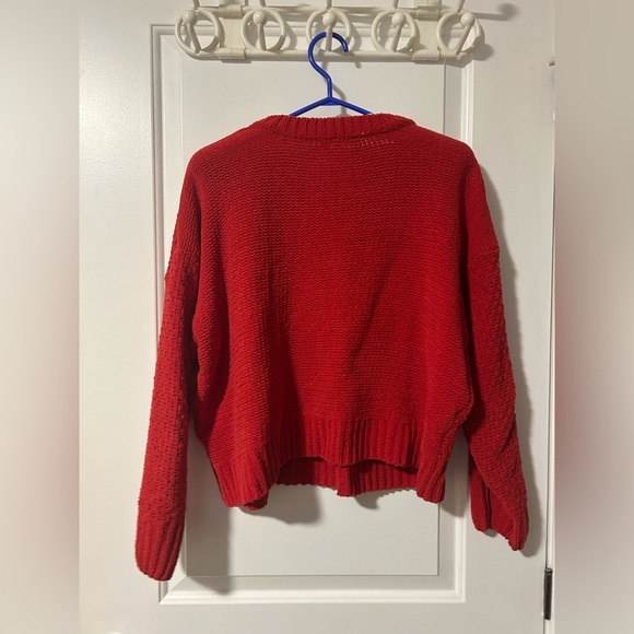 Garage Red Cable Knit Sweater - Picture 2 of 2